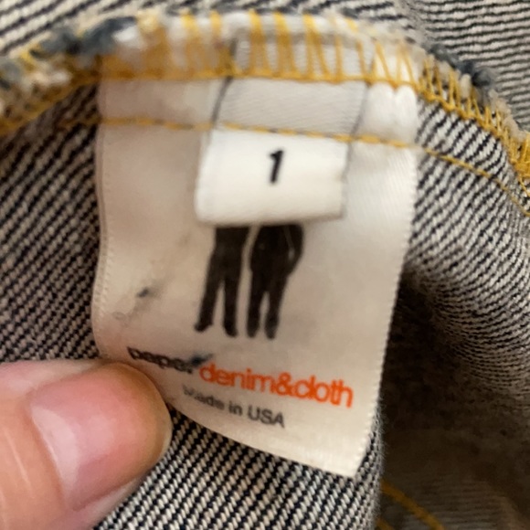 DENIM JEAN JACKET by PAPER DENIM CLOTH size 1 or S - Picture 9 of 10